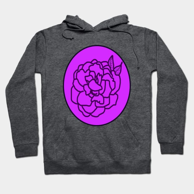 Purple rose doodle Hoodie by RAK20